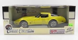 lot 161 image: UT Models 118 Scale Yellow 1978 Corvette Classic Collection