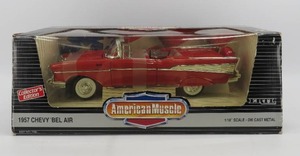 lot 196 image: Ertl American Muscle 118 Scale 1957 Chevy Bel Air Convertible Diecast