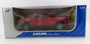 lot 257 image: Anson Collectibles 118 Scale Dodge Dakota Red Pickup Truck NIB
