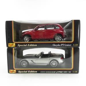 lot 264 image: x2 Maisto Special Edition 118 Diecast PT CruiserDodge Viper