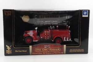 lot 266 image: Road Signature 1941 GMC Firetruck w24k Gold Plated Coin NIB