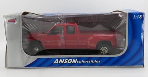 lot 279 image: Anson Collectibles 118 Scale Red Chevrolet Silverado Red Pickup Truck NIB