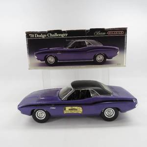 lot 294 image: JIm Beams 1970 Dodge Challenger Purple wOriginal Box