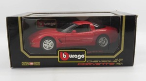 lot 97 image: Bburago 1997 Chevrolet Corvette Red 118 Scale Diecast