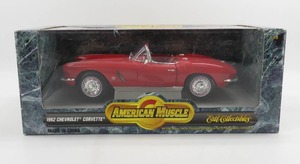 lot 99 image: Ertl American Muscle 1962 Chevrolet Corvette Red Convertible 118 Scale NIB