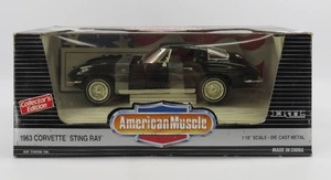 lot 103 image: Ertl American Muscle 118 Scale 1963 Corvette Sting Ray Black NIB