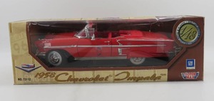 lot 109 image: Motor Max 118 Scale 1958 Chevrolet Impala Convertible Red Diecast