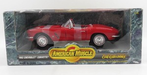 lot 111 image: Ertl American Muscle 118 Scale 1962 Chevrolet Corvette Convertible Red NIB