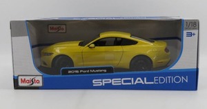 lot 117 image: Maisto 118 Scale Special Edition Yellow 2015 Ford Mustang NIB