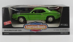 lot 120 image: Ertl American Muscle 118 Scale 1970 Plymouth AAR Cuda NIB