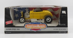 lot 140 image: Ertl American Muscle 118 Scale 1932 Ford Street Rod Yellow
