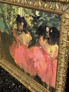 Beautiful Framed Authentic Oil Painting On Canvas Of Ballerinas 24980 E.Degas
