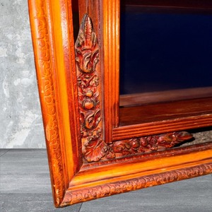 Vntg Illinois Moulding 1960s Shadow Carved Box Wall Display Mirror Shelf