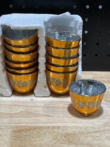 lot 32 image: Set of 12 Small Tea Cups Made in Korea