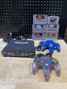 Nintendo 64 Game Console, Controllers, and Games