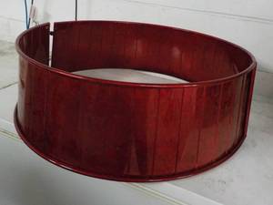 Red Metal Tree Skirt 31 Diameter 10 High