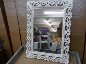17 x 24 White Wood Framed Mirror...