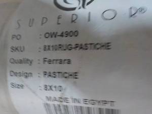 Superior 8 x 10 Pastic  Le Rug...