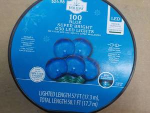 Holiday Time 100 Blue Super Lights G30 LED