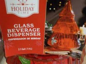 Holiday Glass Beverage Dispenser...