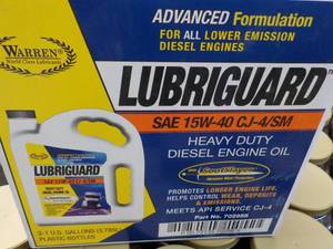 3 - 1 Gallon Jugs Lubriguard SAE 15 -W - 40 Heavy Duty Diesel Engine Oil