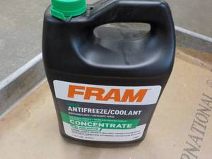 1 Gallon Jug FRAM Anti FreezeCoolant
