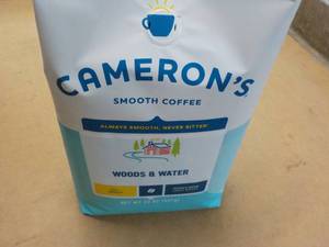 32 oz Bag Camerons Woods and Water Whole Bean Light Roast Coffee
