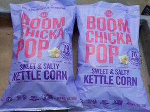 2 ct Boom Chicka Pop Sweet and Salty Kettle Corn 7 oz Bags best date 122023