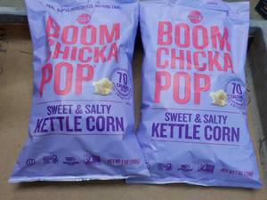 2 ct Boom Chicka Pop Sweet and Salty Kettle Corn 7 oz Bags best date 122023