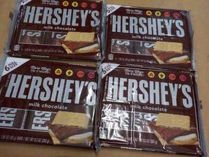 4 pkgs Hersheys Full Size Candy Bars- 6 each