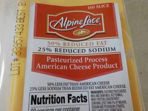 5 lb. Alpine Lace Sliced American Cheese -Refrigerated