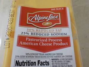 5 lb. Alpine Lace Sliced American Cheese -Refrigerated