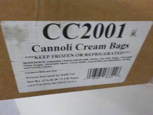 B 8 -2.2 oz Frozen Bags Cannoli Cream Best By 040723