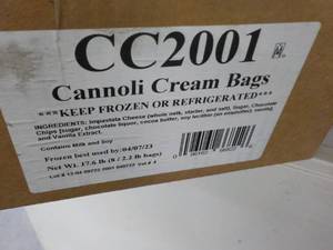 B 8 -2.2 oz Frozen Bags Cannoli Cream Best By 040723