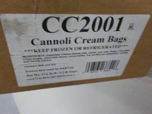B 8 -2.2 oz Frozen Bags Cannoli Cream Best By 040723