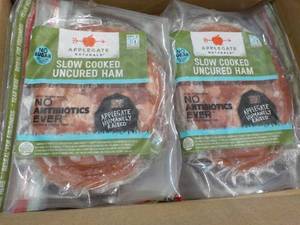 J 12 Frozen Pkgs Applegate Slow Cooked Uncured Ham Slices
