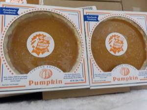 K 2 Frozen Pumpkin Pies - just thaw and bake