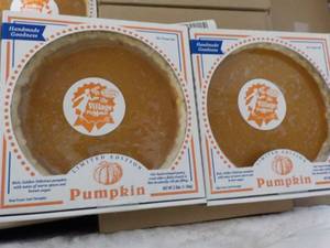 K 2 Frozen Pumpkin Pies - just thaw and bake