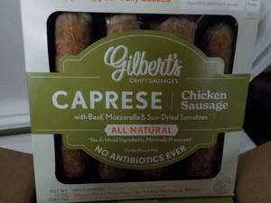 K 10 Gilberts Caprese Chicken Sausage Frozen Sausage Pkgs