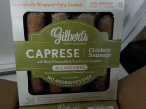 K 10 Gilberts Caprese Chicken Sausage Frozen Sausage Pkgs