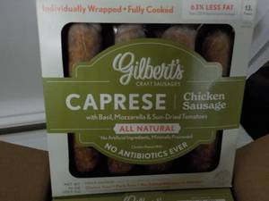 K 10 Gilberts Caprese Chicken Sausage Frozen Sausage Pkgs