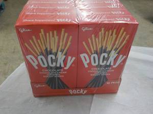 10 pkgs Pocky Chocolate Cream Covered Biscuit Sticks