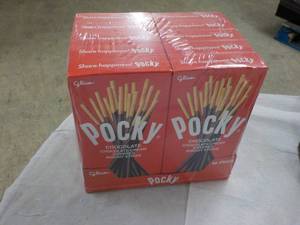 10 pkgs Pocky Chocolate Cream Covered Biscuit Sticks