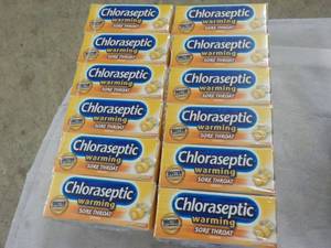 12 boxes Chloaseptic Warming Sore Throat Lozenges