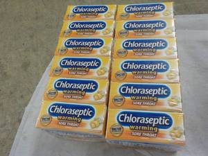 12 boxes Chloaseptic Warming Sore Throat Lozenges