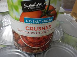 12 - 28 oz Cans Signature Crushed Tomatoes No Salt Added