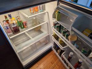 Clean stainless steel front Kenmore refrigerator