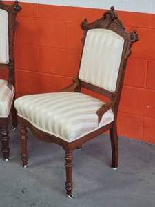 lot 41 image: Antique East Lake Parlor Chairs