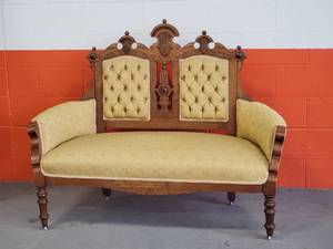 lot 6 image: Vintage East Lake Parlor Loveseat