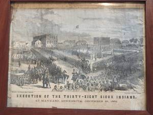 lot 51 image: 1862. Wankato, MN Execution News Clipping